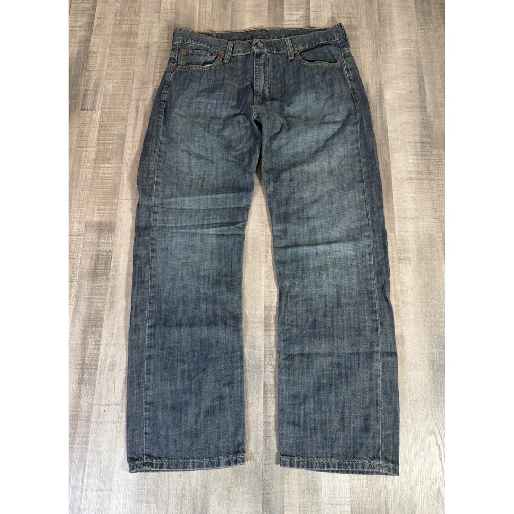 Levis 569 Loose Straight Leg Jeans Mens 33x32 Medium Wash Blue Denim Pants